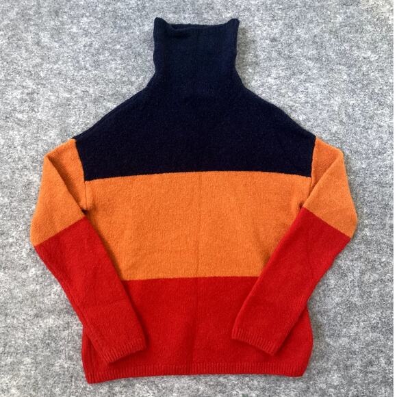 C & C California Turtleneck Sweater Women's Medium Wool Blend Colorful - Picture 7 of 7